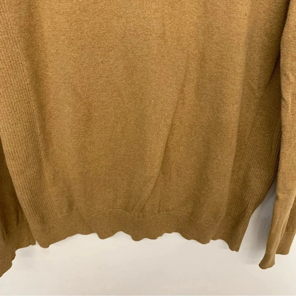 Mark Anthony Sweater Men XL  Cotton‎ Cashmere V Neck Camal Neutral Long Sleeve - Picture 3 of 11